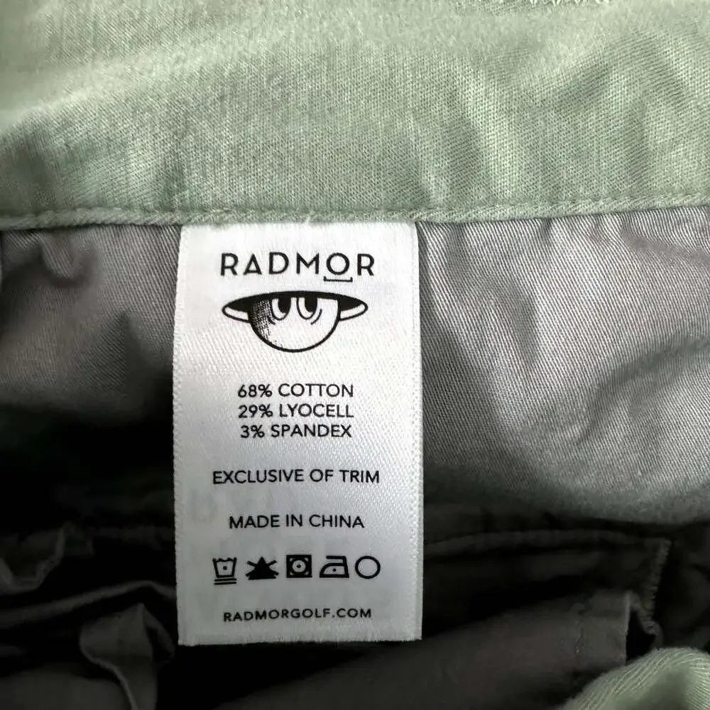 Radmor Golf Men's Size 30 Green Cotton 7.5